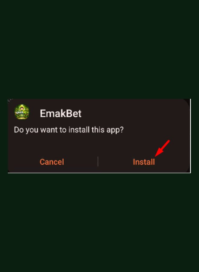 Kotak konfirmasi pemasangan EmakBet dengan tombol Install